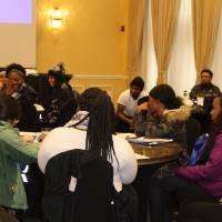 Students enjoying a presentation about grad school at Lincoln University